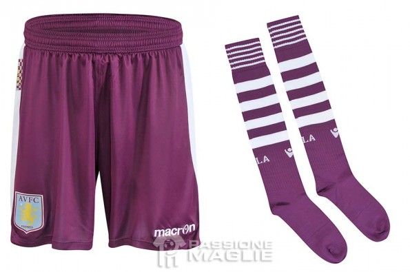 Calzoncini calzettoni kit Aston Villa trasferta 2013-2014