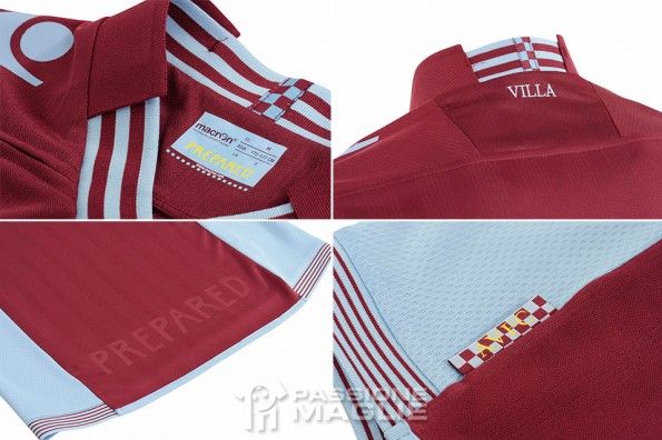 Dettagli kit home Aston Villa 2013-2014