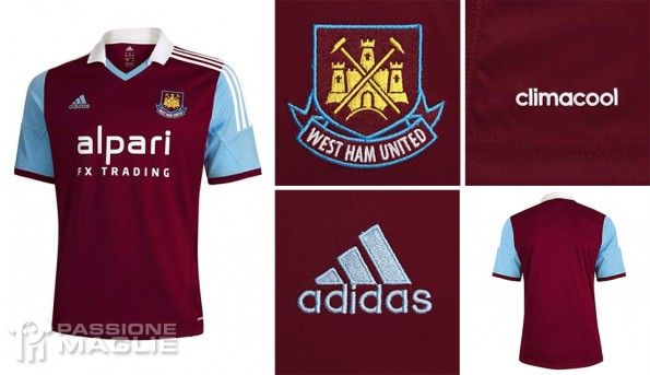 Maglia West Ham 2013-2014 adidas