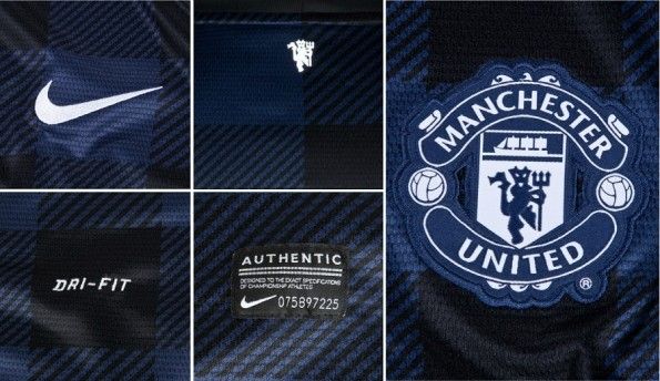 Dettagli maglia trasferta United 2013-14