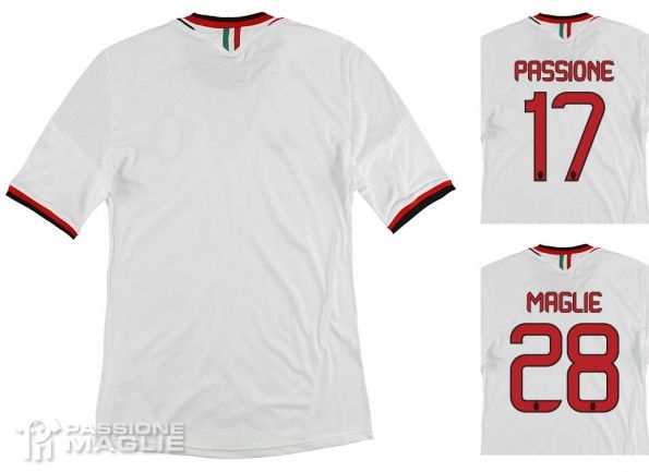 Font nome numeri seconda maglia Milan 2013-2014
