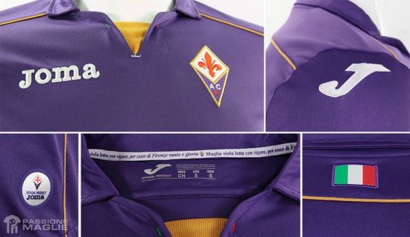 Dettagli kit home Fiorentina Uefa 2013-14