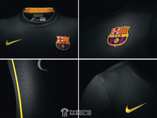 Dettagli terzo kit nero Barcellona 2013-2014