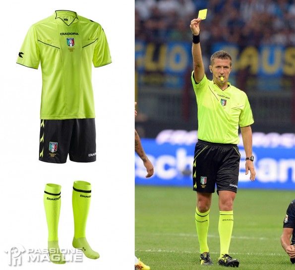 Divisa arbitro gialla Diadora 2013-2014