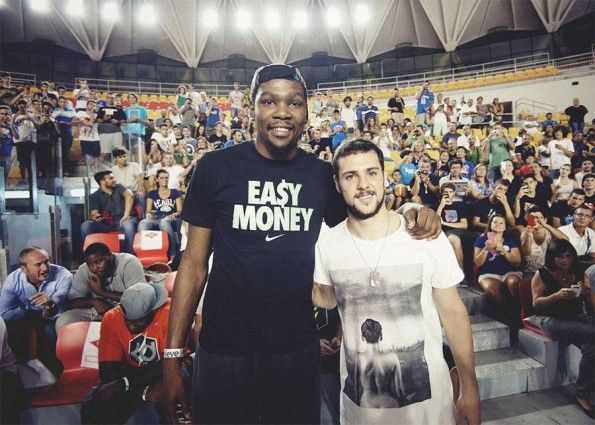 Kevin Durant e Mattia Destro a Roma