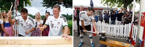 Javi Martinez e Schweinsteiger giocano in Baviera