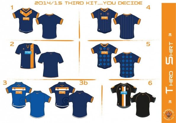 Opzioni terza maglia Blackpool 2014-15