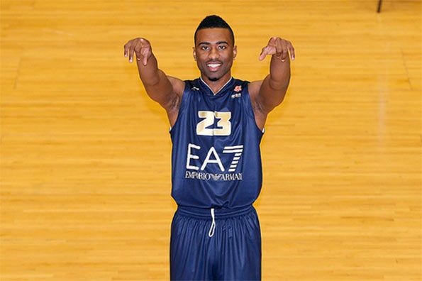 Langford canotta blu Olimpia Milano