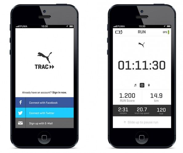 Applicazione Pumatrac