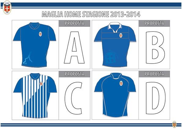 Sondaggio maglie Como 2013-14