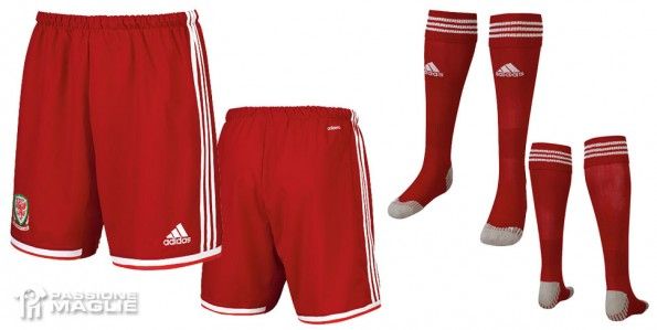 Pantaloncini calzettoni Galles home 2013-14
