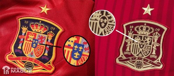 Cambio stemma maglia Spagna 2014