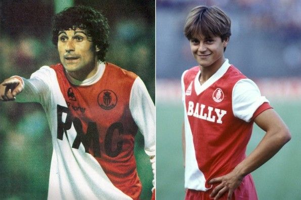 Onnis e Bravo con maglie Le Coq Sportif del Monaco Onnis e Bravo con maglie Le Coq Sportif del Monaco