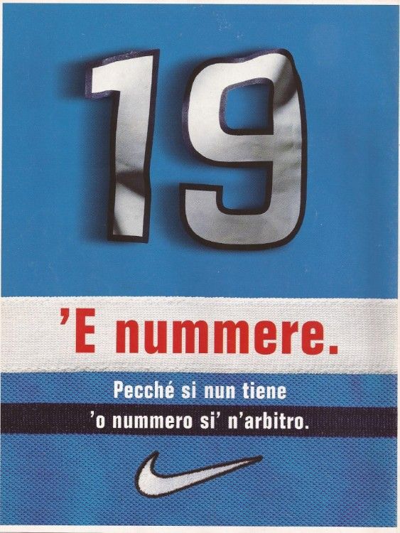 Lancio maglia Napoli Nike 1997-1998 : 'E nummere