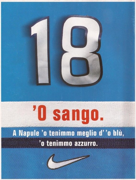 Lancio maglia Napoli Nike 1997-1998 : 'O sango