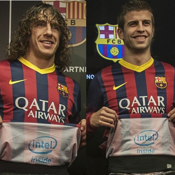 Barcellona sponsor Intel Pique Puyol