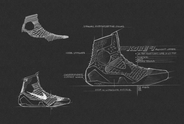 Disegno progettazione Nike Kobe 9 Elite
