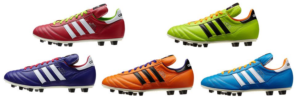 Le scarpe Copa Mundial di adidas in versione Samba multicolor