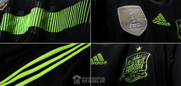 Dettagli kit Spagna away 2014