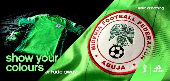Divisa Nigeria 2014 verde adidas