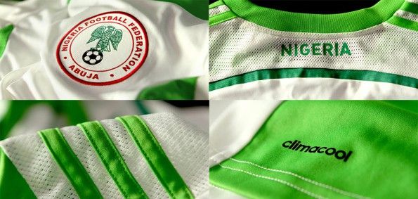 Dettagli divisa bianca Nigeria 2014