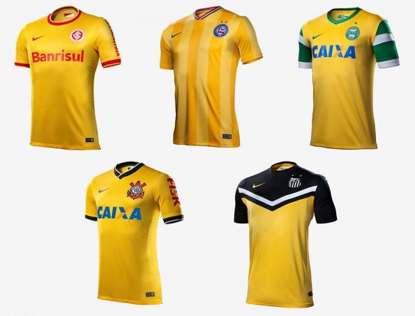 Terza maglie gialle Nike Brasile 2014