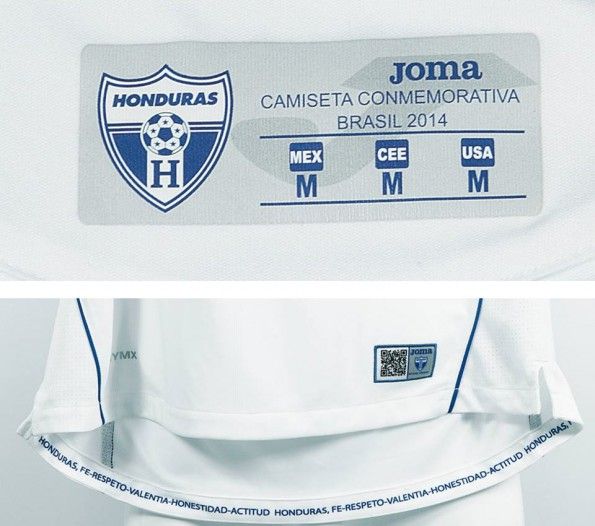 Honduras maglia home 2014 dettagli interni