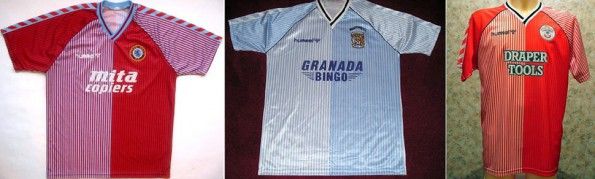 Maglie Aston Villa, Coventry, Southampton 1987-89