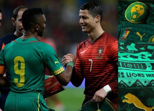 Dettagli divisa Camerun 2014 casa