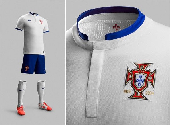 Dettaglio colletto Portogallo trasferta 2014