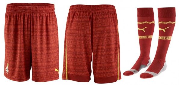 Pantaloncini calze Ghana away 2014