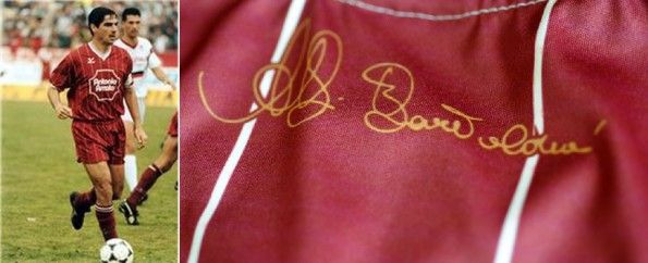 Di Bartolomei maglia Salernitana 1990 e autografo