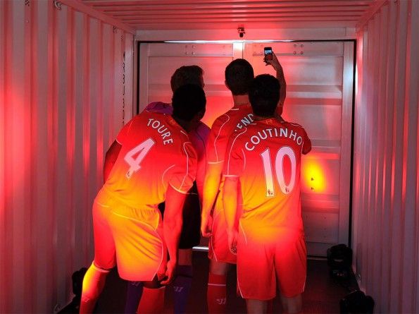 Selfie giocatori Liverpool