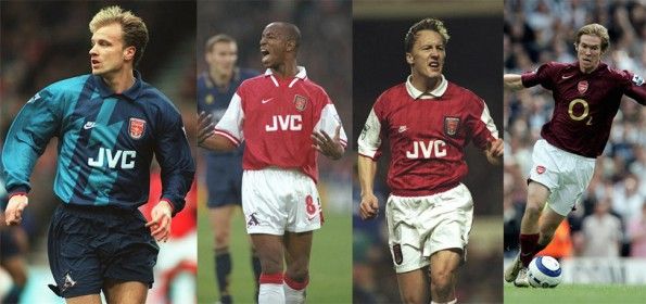 Bergkamp, Wright, Dixon, Hleb, Arsenal kits