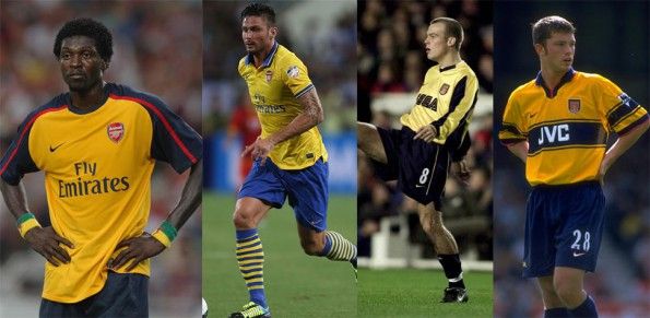 Adebayor, Giroud, Ljungberg, Hughes, Arsenal maglie