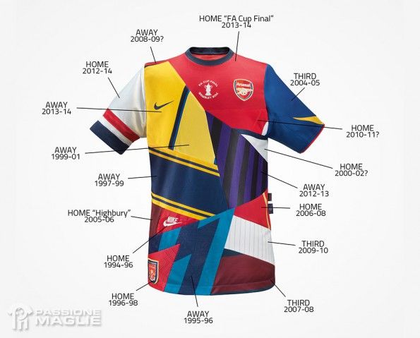 Maglia celebrativa Arsenal-Nike 20 anni