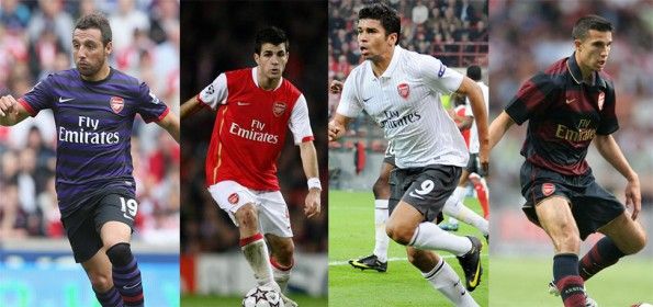 Cazorla, Fabregas, Van Persie in maglia Arsenal