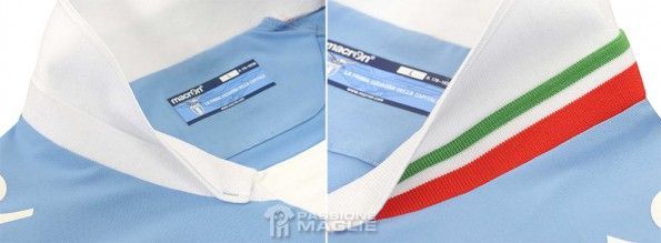 Colletto tricolore maglia Lazio 2014-15