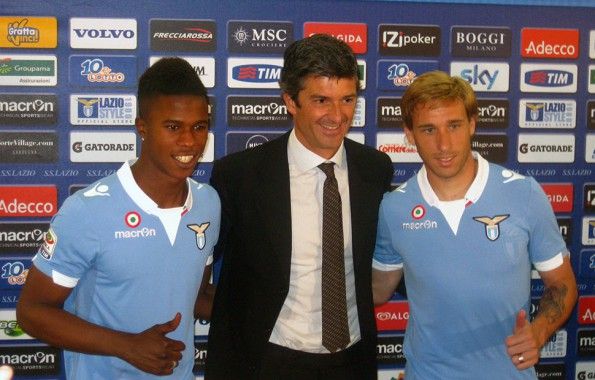 Pavanello con Keita e Biglia della Lazio