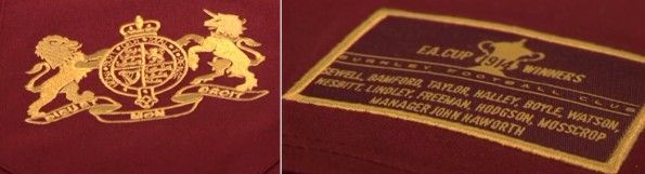 Dettagli maglia celebrativa Burnley