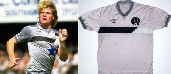 Gascoigne con la seconda maglia del Newcastle 1985-1988