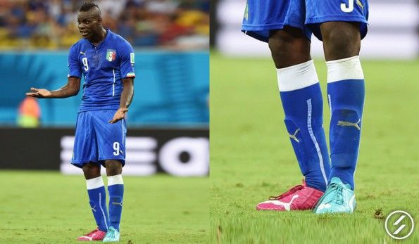 Mario Balotelli con le evoPower 1 Tricks ai Mondiali 2014