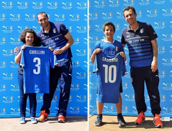Consegna maglie Cassano e Chiellini