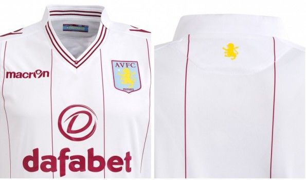 Dettagli maglia da trasferta Macron Aston Villa 2014-2015