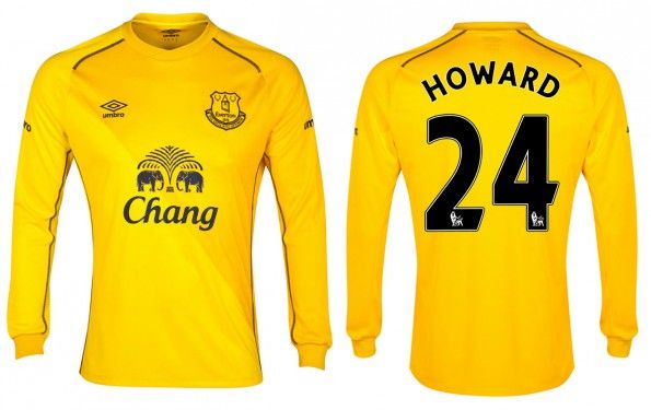 Everton maglia portiere 2014-15 gialla