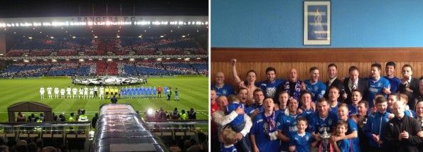 La fedeltà Rangers a Union Jack e Corona