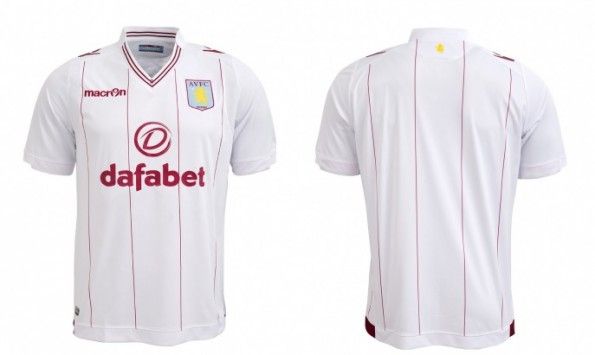 Maglia da trasferta Macron dell'Aston Villa 2014-2015