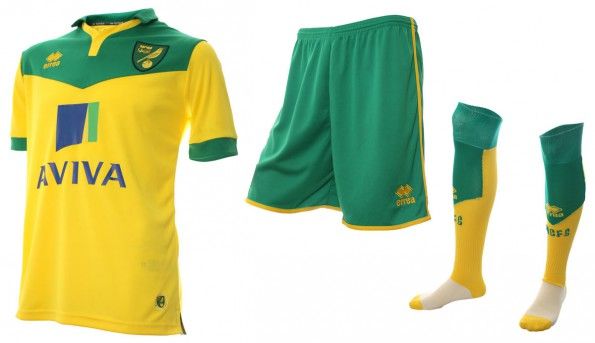 Prima maglia Norwich 2014-2015