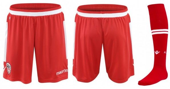 Ajaccio pantaloncini calzettoni home 2014-15