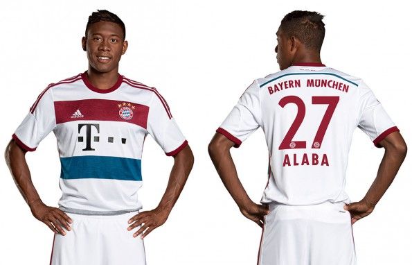 Alaba seconda maglia Bayern Monaco 2014-2015